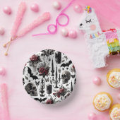 ゴシックフローラ紙ボウル – ハロウィン結婚ズ ペーパーボウル (パーティー)