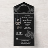 ゴシックフローラ結婚の写真 オールインワン招待状 (内側)