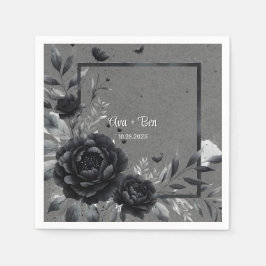 ゴシックフローラ結婚ズ スタンダードカクテルナプキン