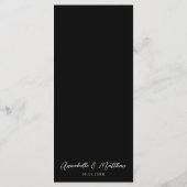 ゴシックフローラ結婚ズ メニュー (裏面)