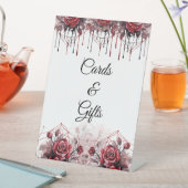 ゴシックフローラ結婚ハロウィーンの台座標識 台座サイン (インサイチュ)