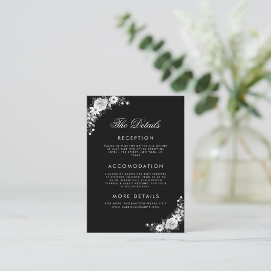 ゴシックフローラ結婚ハロウィーンの黒ザ詳細 エンクロージャーカード (スタンド正面)