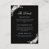 ゴシックフローラ結婚ハロウィーンの黒ザ詳細 エンクロージャーカード (正面)