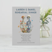 ゴシックフローラ結婚骨格のリハーサル 招待状 (スタンド正面)