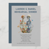 ゴシックフローラ結婚骨格のリハーサル 招待状 (正面/裏面)