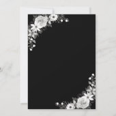 ゴシックフローラ&アーチフォトブラックハロウィン結婚ズ セーブザデート (裏面)