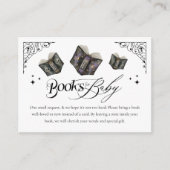 ゴシックブックスハロウィーン赤ちゃんシャワーベビー エンクロージャーカード (正面)