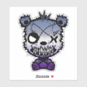 ゴシックブッチレズビアンプライドフラッグカラーベアー シール (シート)