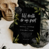 ゴシックブライダルシャワーの死が私たちの部分 招待状