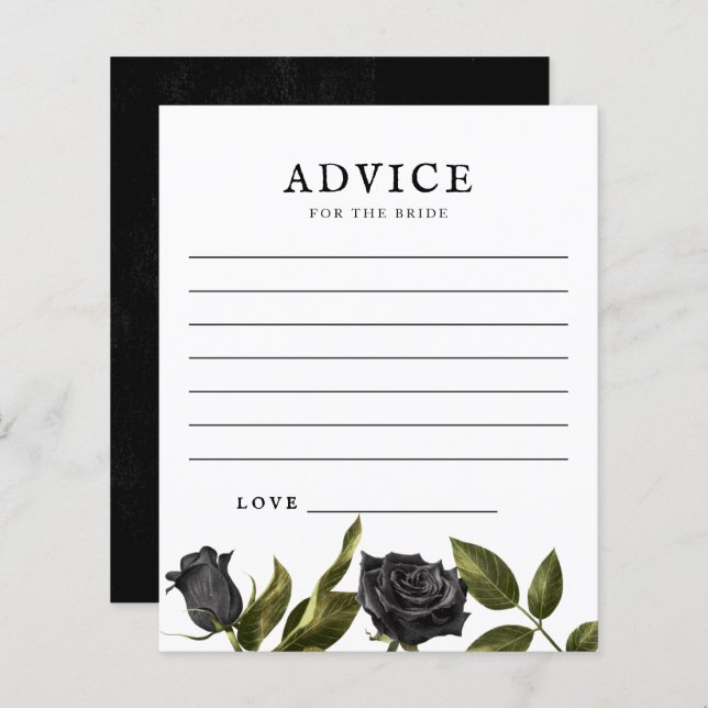 ゴシックブライダルシャワーアドバイスfor the Bride (正面/裏面)