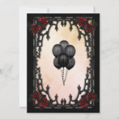 ゴシックブライダルシャワーピーチwレジスター情報 招待状 (裏面)