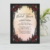 ゴシックブライダルシャワーピーチwレジスター情報 招待状 (スタンド正面)