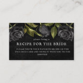 ゴシックブライダルシャワーレシピ要求 エンクロージャーカード (正面)