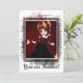 ゴシックブライダルシャワー招待小悪魔3 招待状 (スタンド正面)