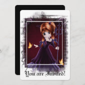 ゴシックブライダルシャワー招待小悪魔5 招待状 (正面/裏面)