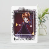 ゴシックブライダルシャワー招待小悪魔5 招待状 (スタンド正面)