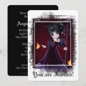 ゴシックブライダルシャワー招待小悪魔6 招待状 (正面/裏面)