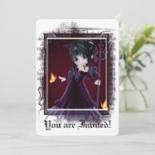 ゴシックブライダルシャワー招待小悪魔6 招待状 (スタンド正面)