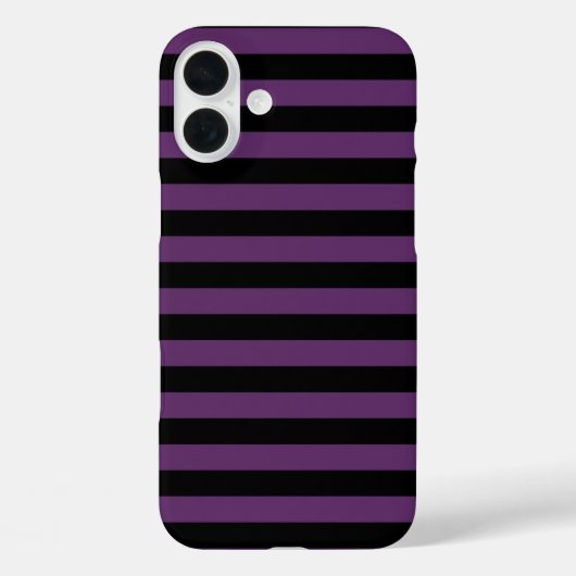 ゴシックブラックとパープルストライプズ Case-Mate iPhoneケース (裏面)