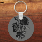 ゴシックブラックアンティークバラ キーホルダー (正面)