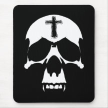 ゴシックブラックアンドホワイトデーモンズスカルイラストレーション