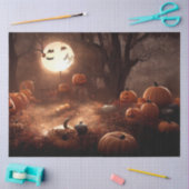 ゴシックブラックオレンジカボチャのデコパージュ 薄葉紙 (クラフト)