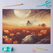 ゴシックブラックオレンジカボチャのデコパージュ 薄葉紙 (クラフト)