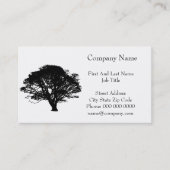 ゴシックブラックオークツリーシルエットファインアートスケッチ 名刺 (正面)