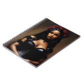 ゴシックブラックガールレッドローズ絵画ズ ノートブック (左側)