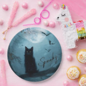 ゴシックブラックキャットハロウィ不気味ーン ペーパープレート (パーティー)