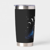 ゴシックブラックキャット、ゴシックギフト、ウィッチングアワーブラックキャット 保温保冷タンブラー (右面)