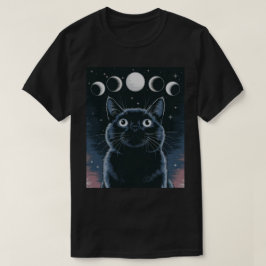 ゴシックブラックキャット、ゴシックギフト、ウィッチングアワーブラックキャット Tシャツ