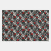 ゴシックブラッククロウズレッドローゼズソーンズダーク ラッピングペーパーシート (正面3)
