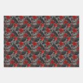 ゴシックブラッククロウズレッドローゼズソーンズダーク ラッピングペーパーシート (正面)
