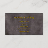 ゴシックブラッククロウヴィンテージオールド魔法オカルトブックス 名刺 (裏面)