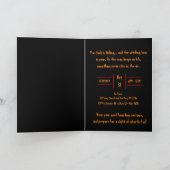 ゴシックブラッククロウ&タワー不気味ハロウィン カード (内部)