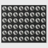 ゴシックブラッククロウ&タワー不気味ハロウィン ラッピングペーパー (フラット)