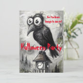 ゴシックブラッククロウ&タワー不気味ハローウィンパーティ 招待状 (スタンド正面)