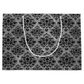 ゴシックブラックスカルグランジダマスクパターン ラージペーパーバッグ (正面)