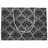 ゴシックブラックスカルグランジダマスクパターン ラージペーパーバッグ (裏面)