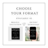 ゴシックブラックダマスクハローウィンパーティ招待状 招待状