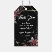 ゴシックブラックダークフローラ結婚式の引き出物ギフトラベル ギフトタグ (正面)