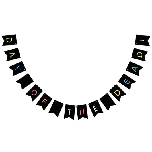 ゴシックブラックディアデロスミュートスガースカル花 バンティングフラッグ (全)