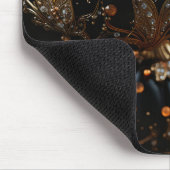 ゴシックブラックハロウィーンカボチャ葉金ゴールド マウスパッド (コーナー)