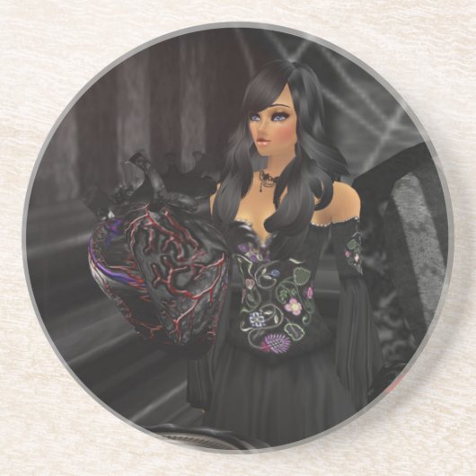 ゴシックブラックハートコースター コースター (正面)