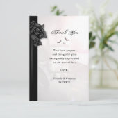 ゴシックブラックバラこうもり一致サンキューカード 招待状 (スタンド正面)