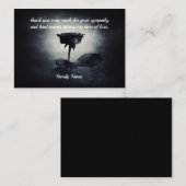 ゴシックブラックバラの葬儀後のサンキューカード ノートカード (正面/裏面)