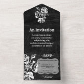 ゴシックブラックバラアンティーク オールインワン招待状 (内側)