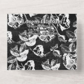 ゴシックブラックバラアンティーク オールインワン招待状 (裏面)