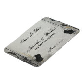 ゴシックブラックバラトレリス日付を保存 マグネット (左側)